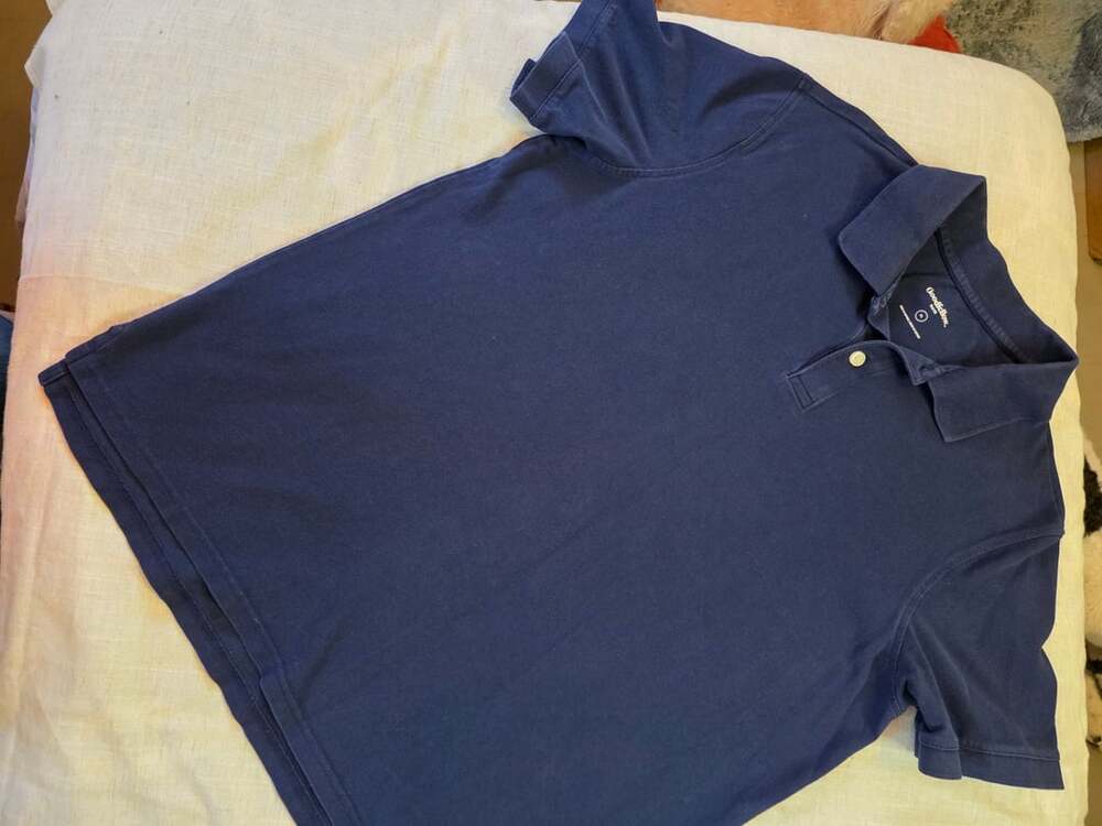 Goodfellow & Co Men's Navy Blue Short Sleeve Cotton Polo Shirt XL